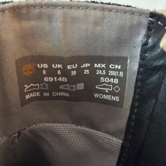 Timberland Bethel Black Suede/Leather Biker Moto Ankle Boot Women's Size 8 - Picture 11 of 13